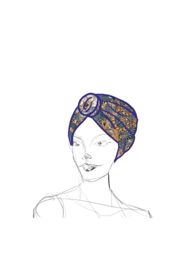Woman's Turban - Batik